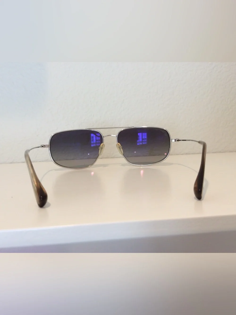 SALT. Nicolas Men’s Silver Aviator Sunglasses